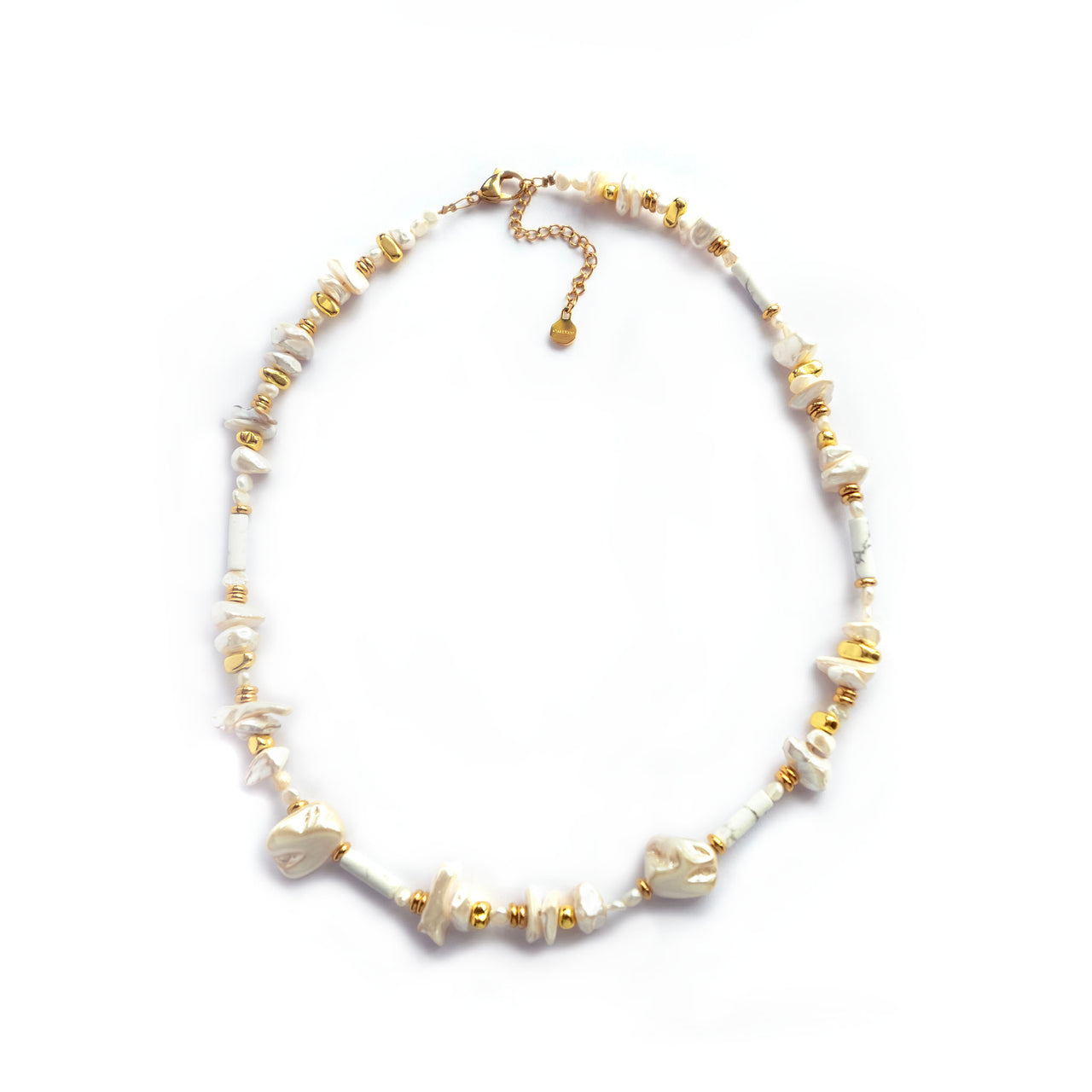 Howlite Baroque Pearls Necklace