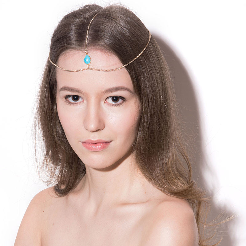Turquoise Headpiece - Chainless Brain
