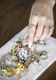 Pearl Facet Ring (Rose Gold) - Chainless Brain