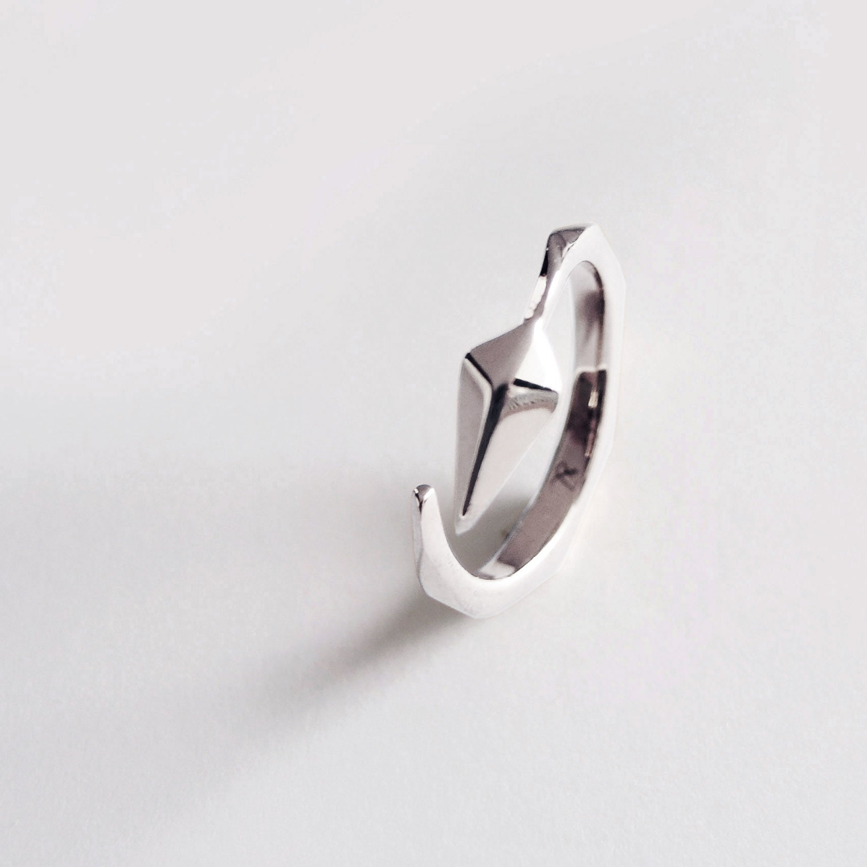 Diamond Facet Ring (Silver) - Chainless Brain