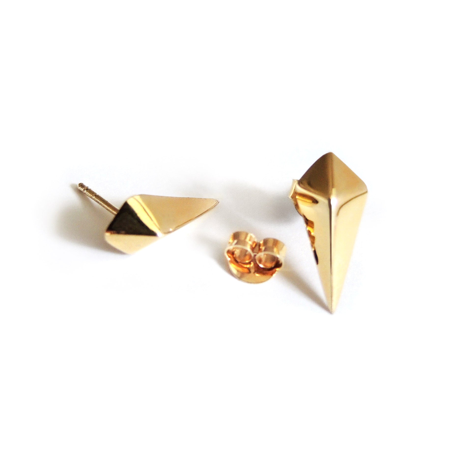 Diamond Studs (Yellow Gold) - Chainless Brain