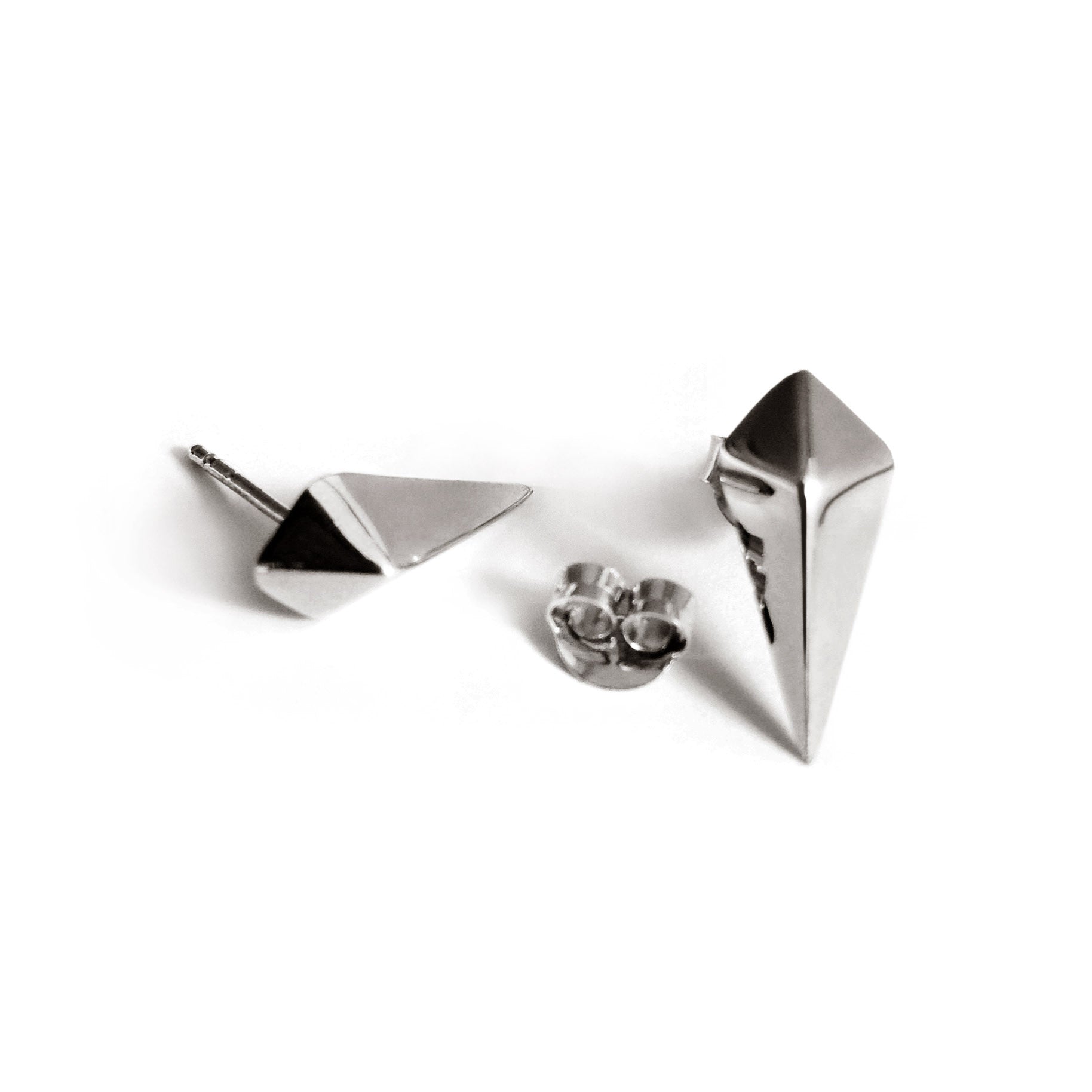 Diamond Studs (Dark Silver) - Chainless Brain