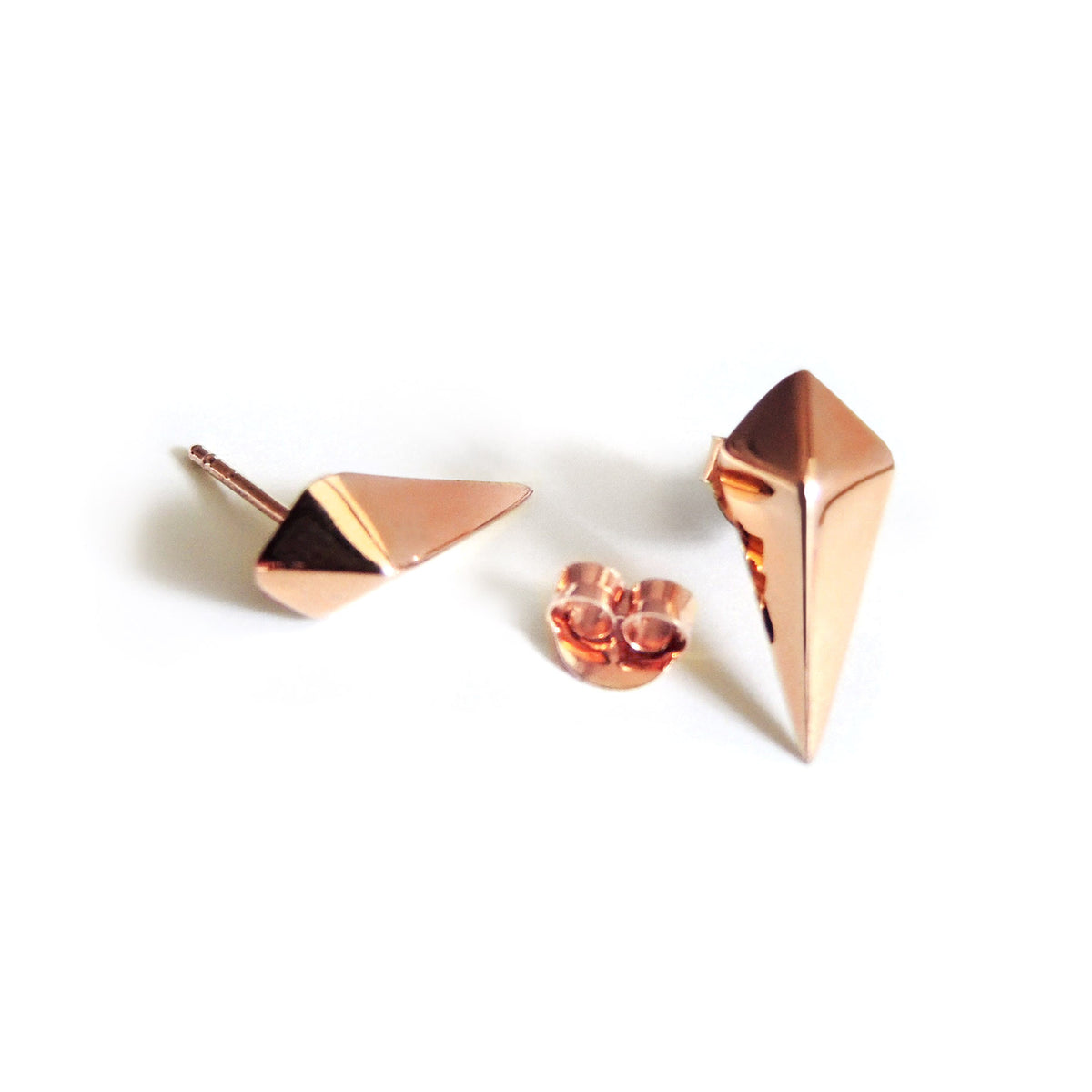 Diamond Studs (Rose Gold) - Chainless Brain