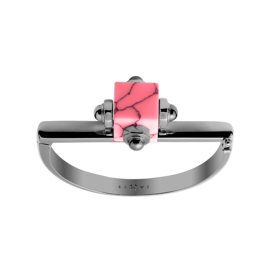 Pink Marble Cube Cuff - Chainless Brain