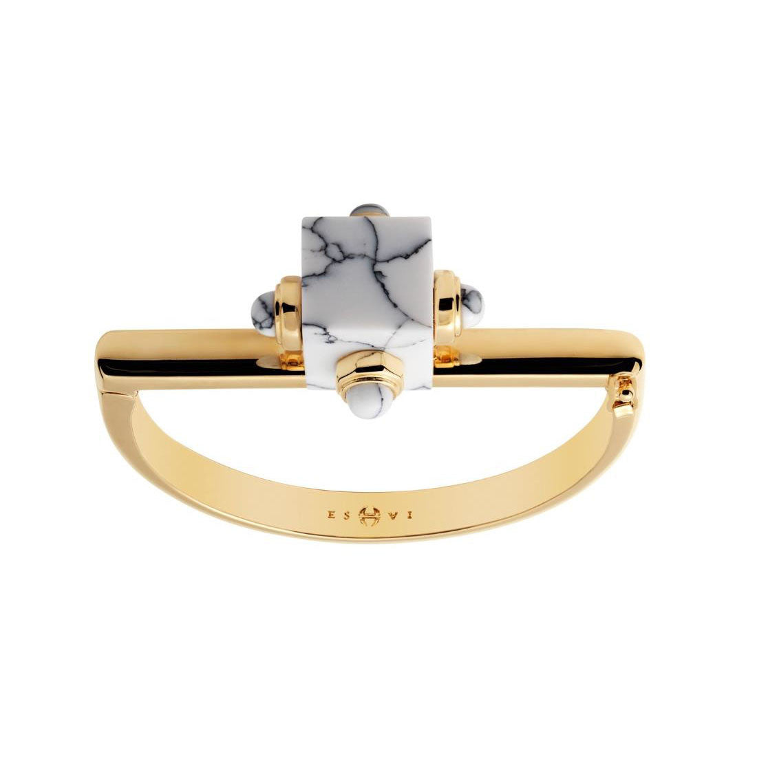 White Marble Cube Cuff - Chainless Brain