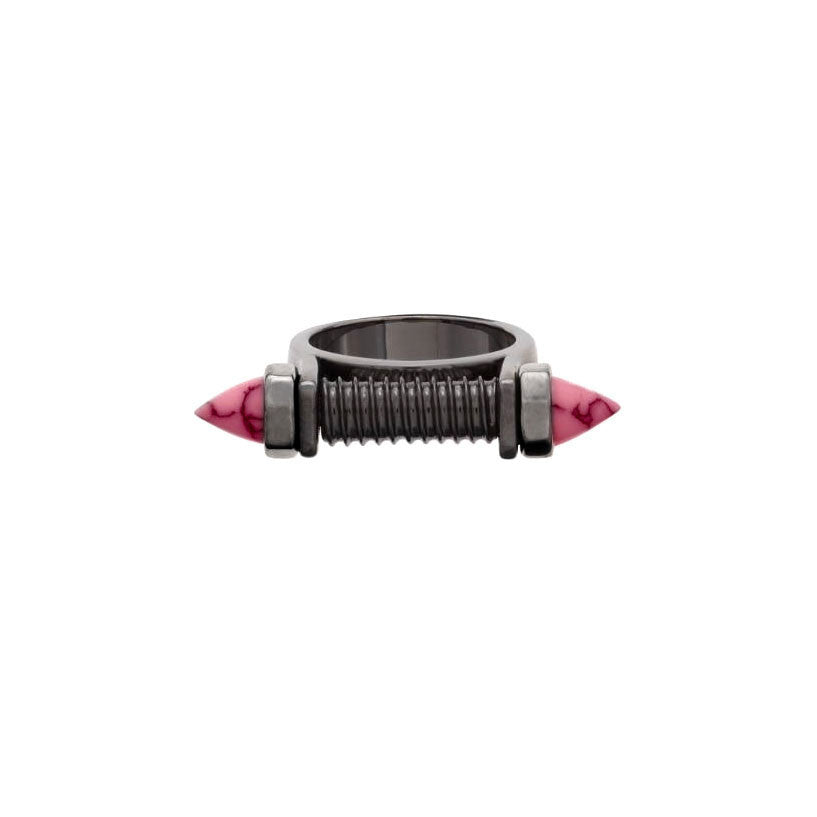 Pink Marble Robot Ring - Chainless Brain