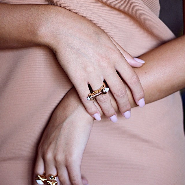 White Robot Ring - Chainless Brain