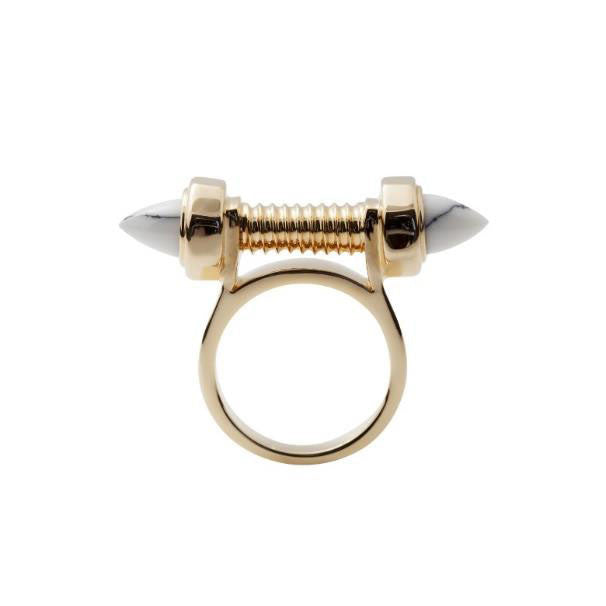 White Robot Ring - Chainless Brain