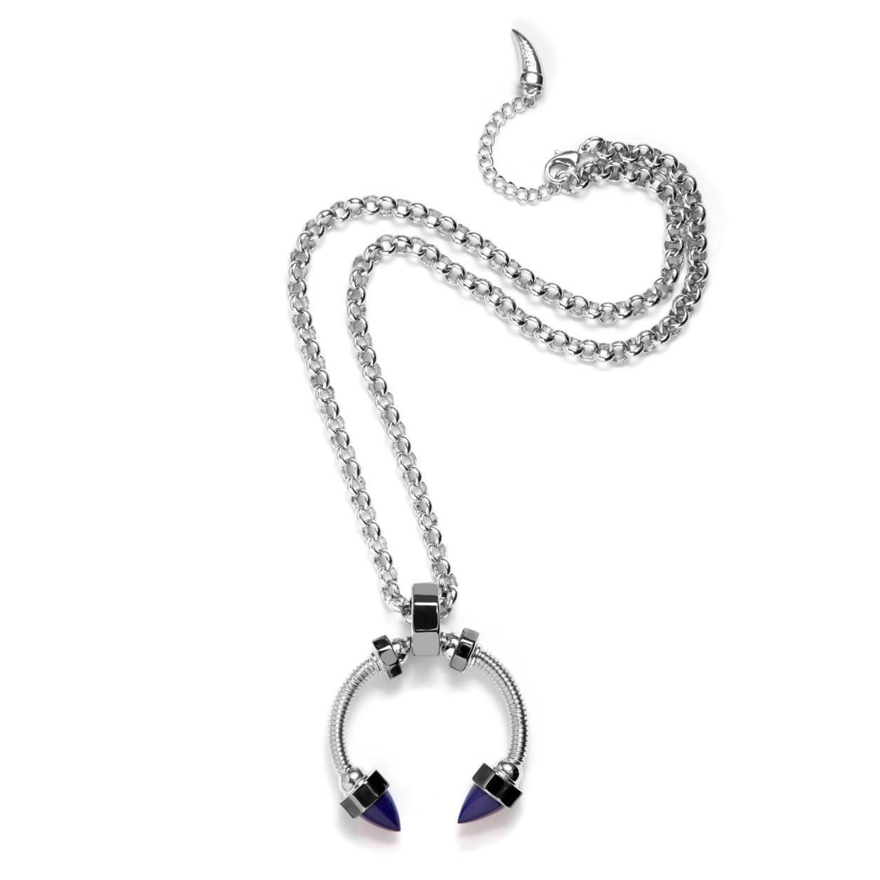 Navy Bolts Necklace - Chainless Brain