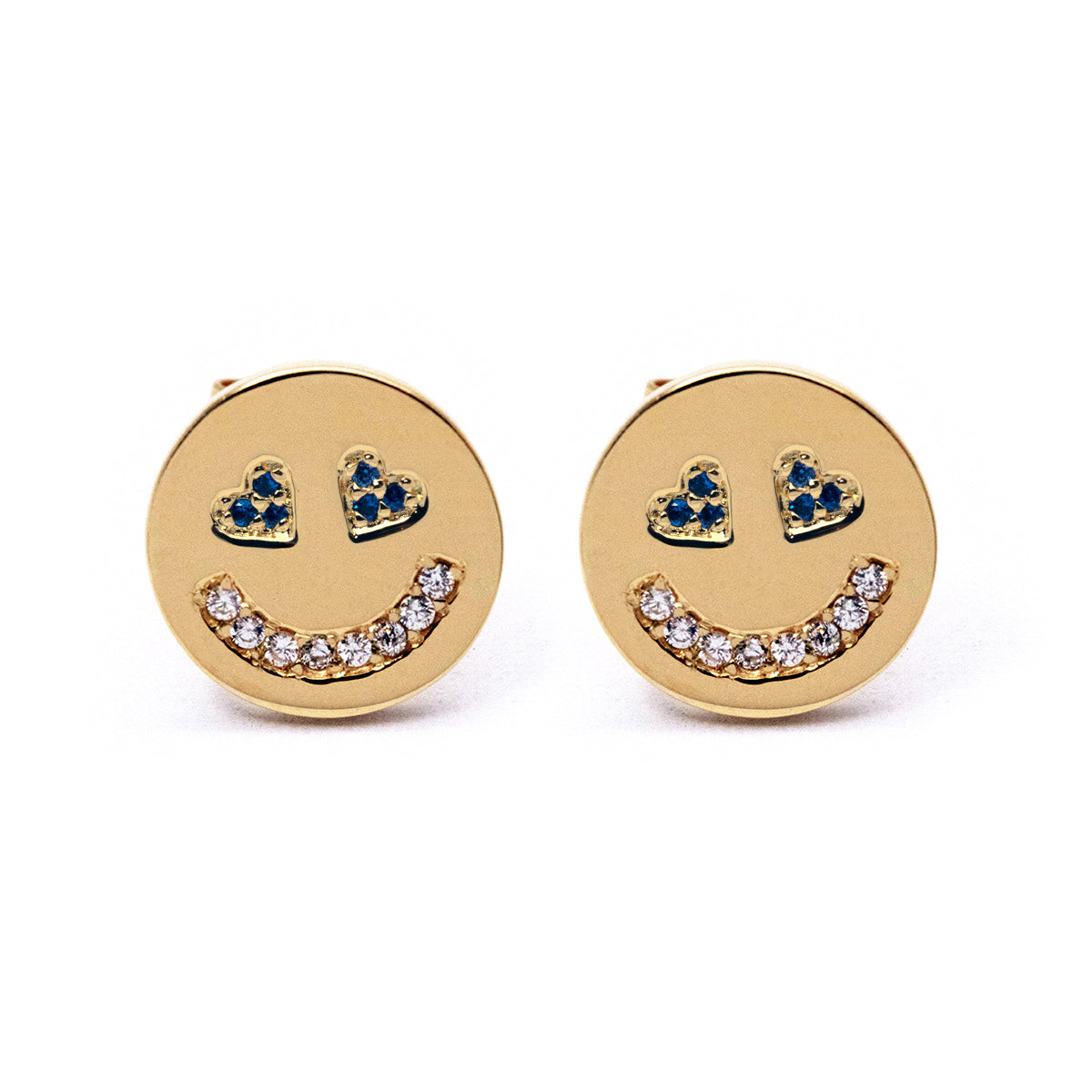 In Love Face Earrings (Blue) - AELV.CO