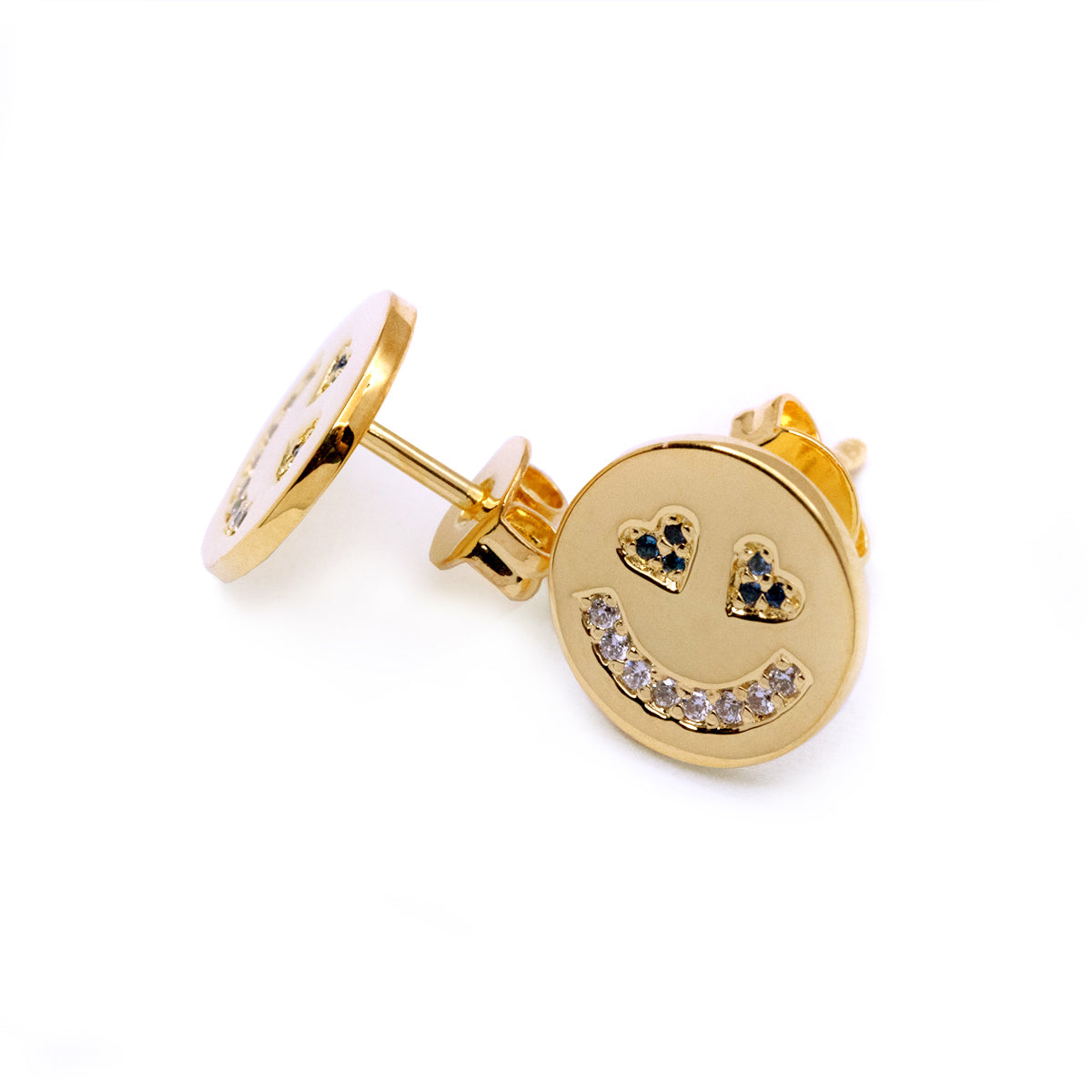In Love Face Earrings (Blue) - AELV.CO