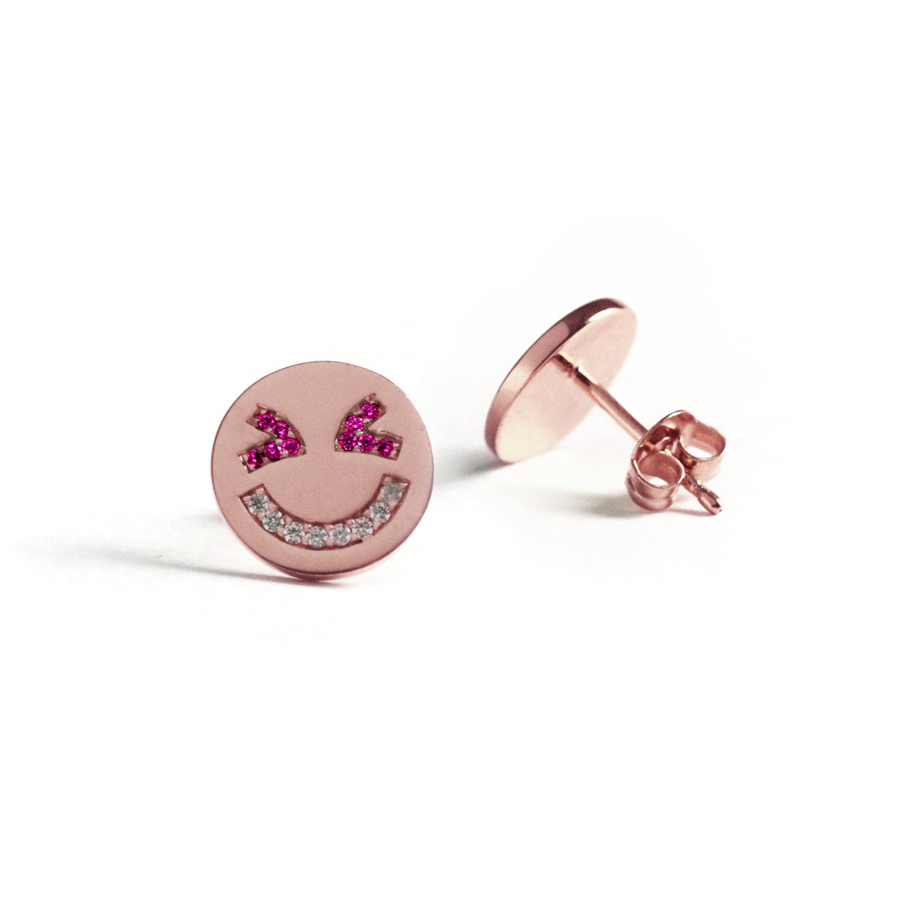 Laughing Face Earrings (Pink) - AELV.CO