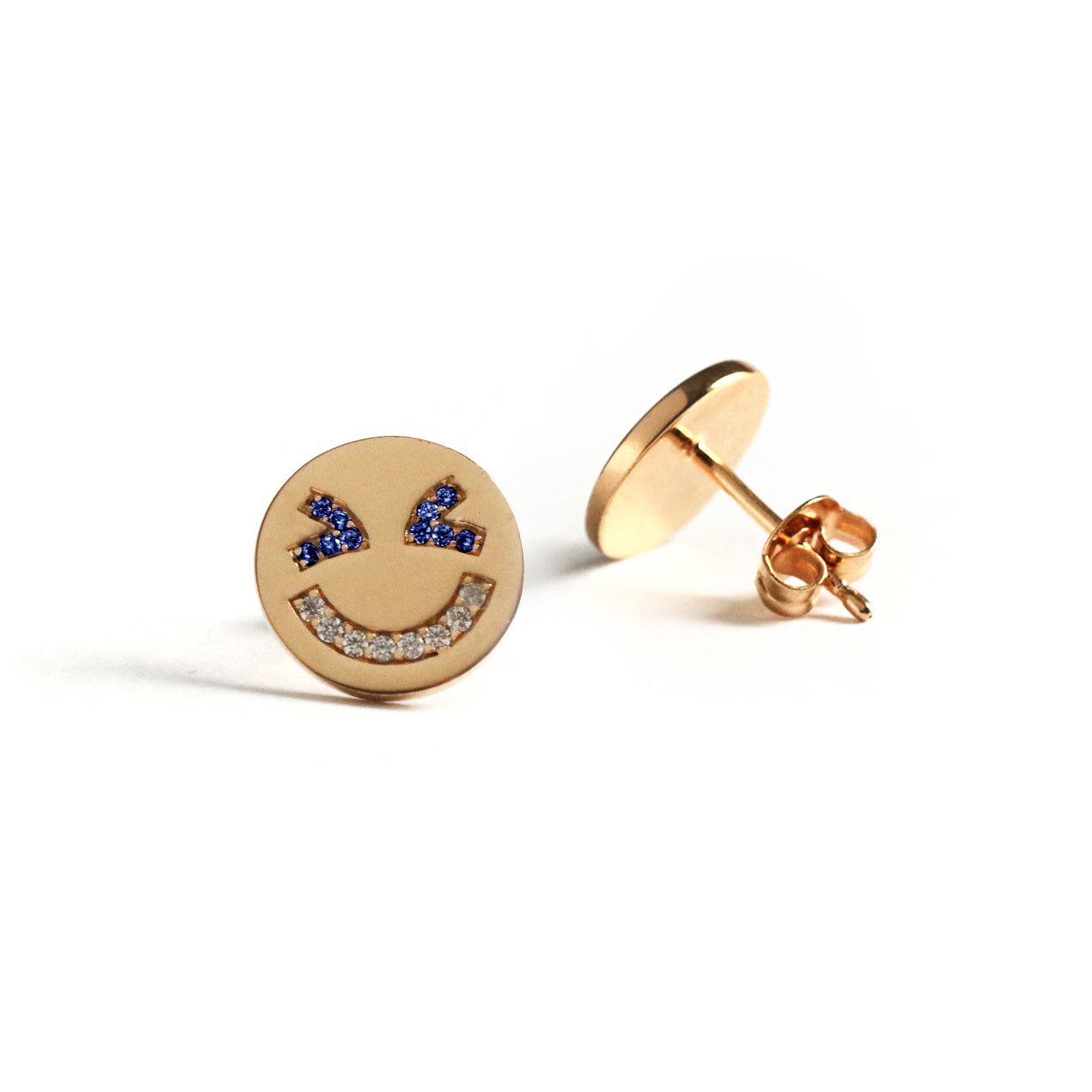 Laughing Face Earrings (Blue) - AELV.CO