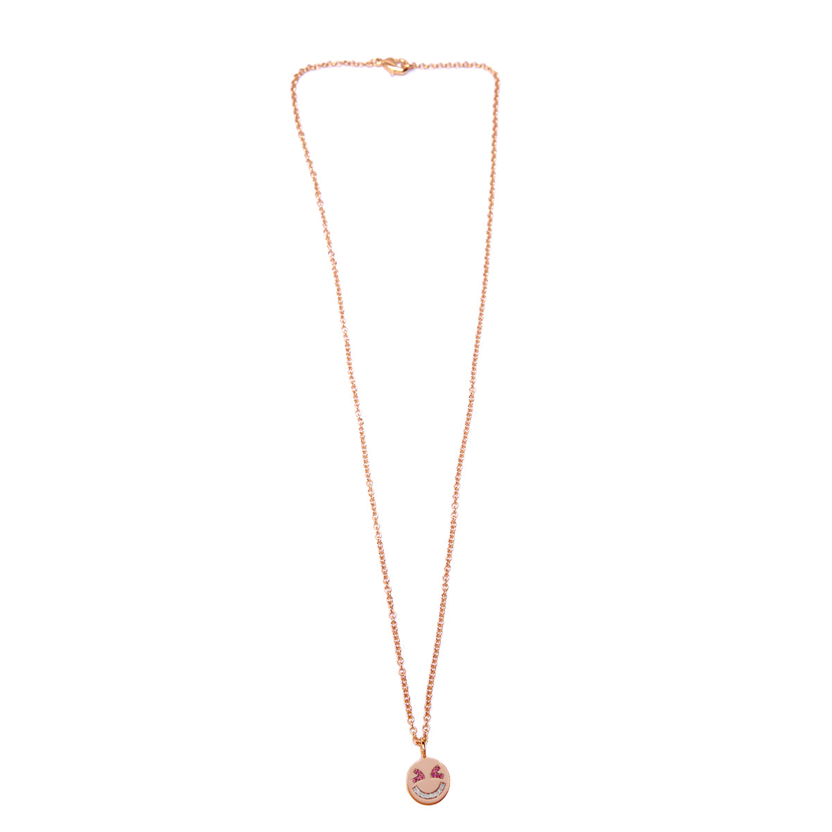 Laughing Face Necklace (Pink) - AELV.CO