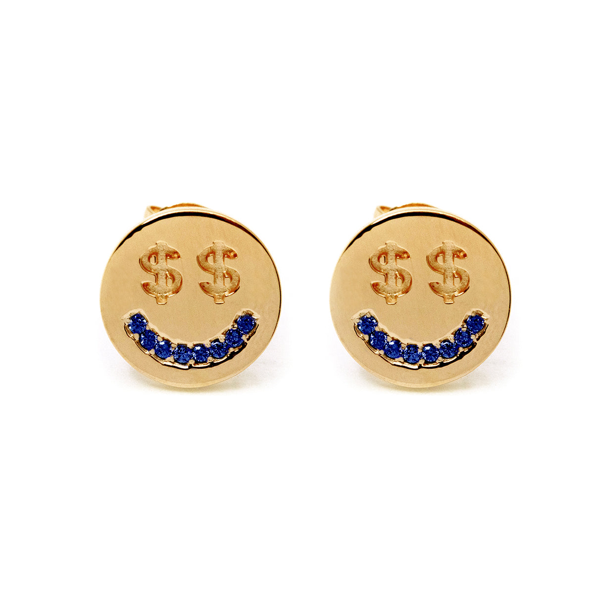 Money Face Earrings (Blue) - AELV.CO