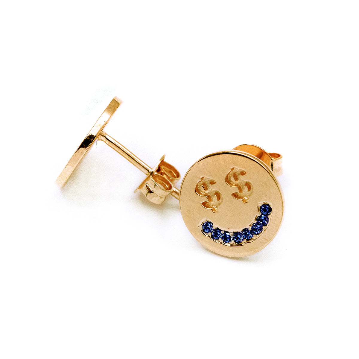 Money Face Earrings (Blue) - AELV.CO
