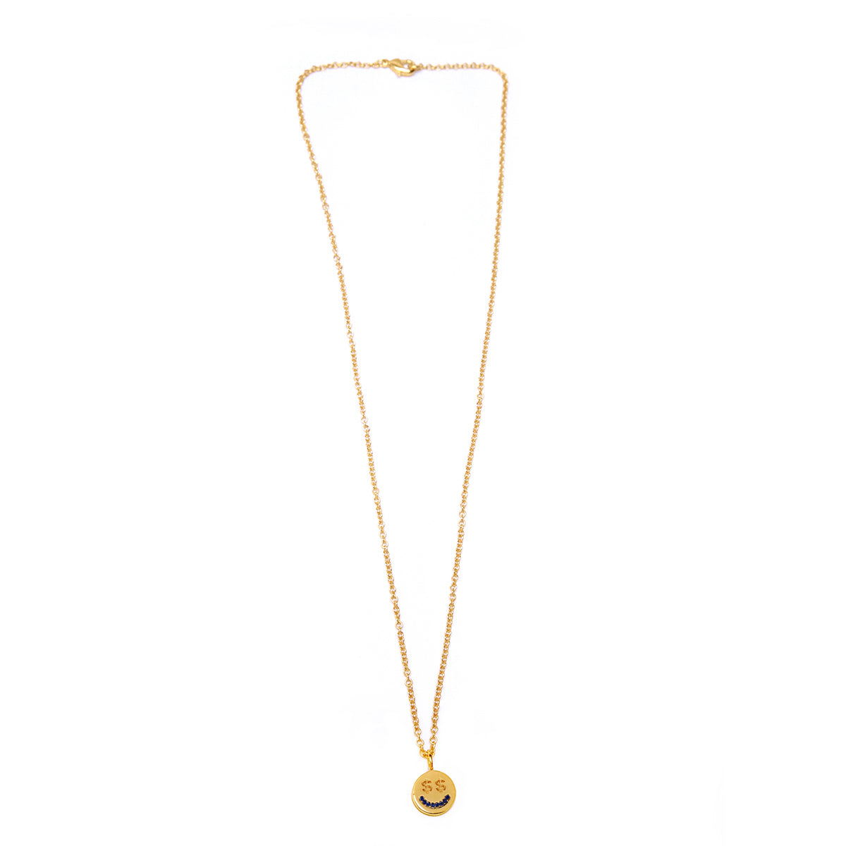 Money Face Necklace (Blue) - AELV.CO