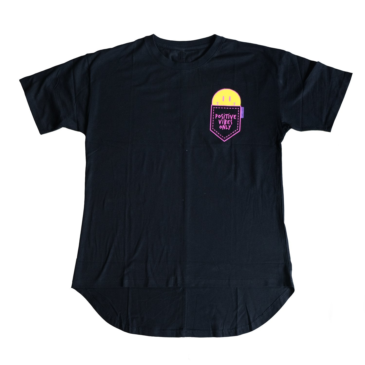 Positive Vibes Only Black Tee - Chainless Brain