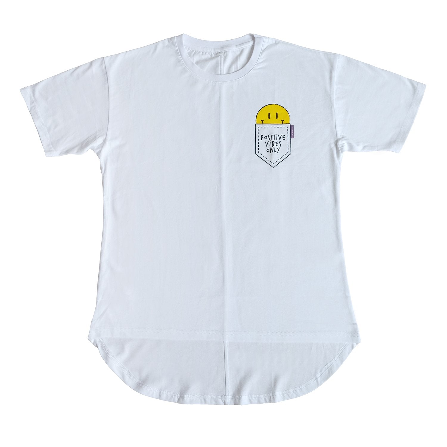 Positive Vibes Only White Tee - Chainless Brain