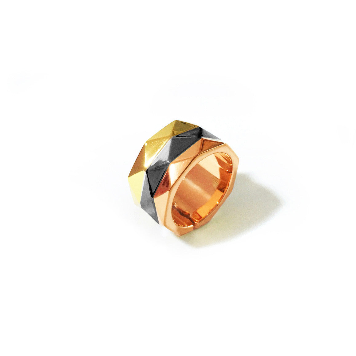 Colour Block Facets Ring - Chainless Brain