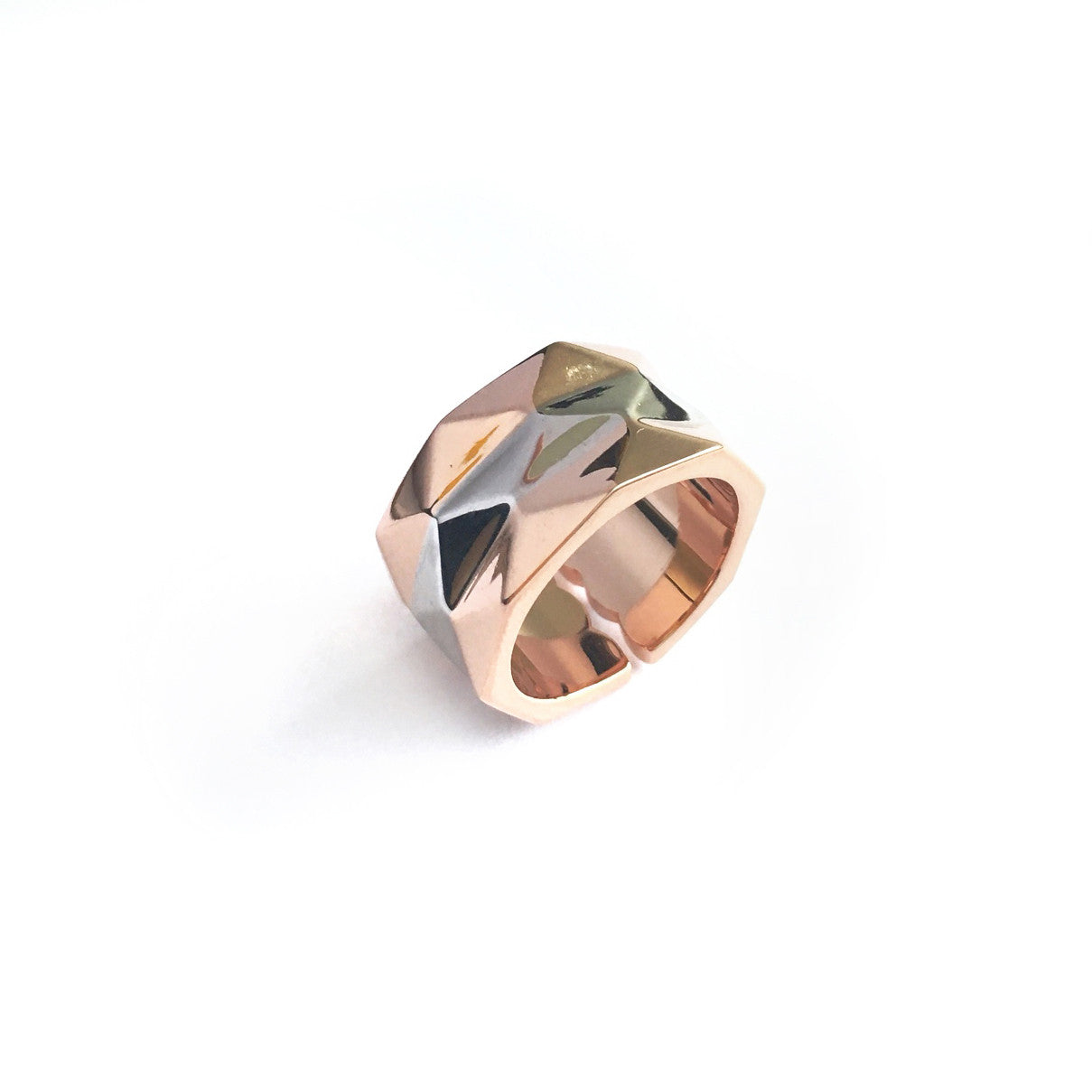 Colour Block Facets Ring - Chainless Brain
