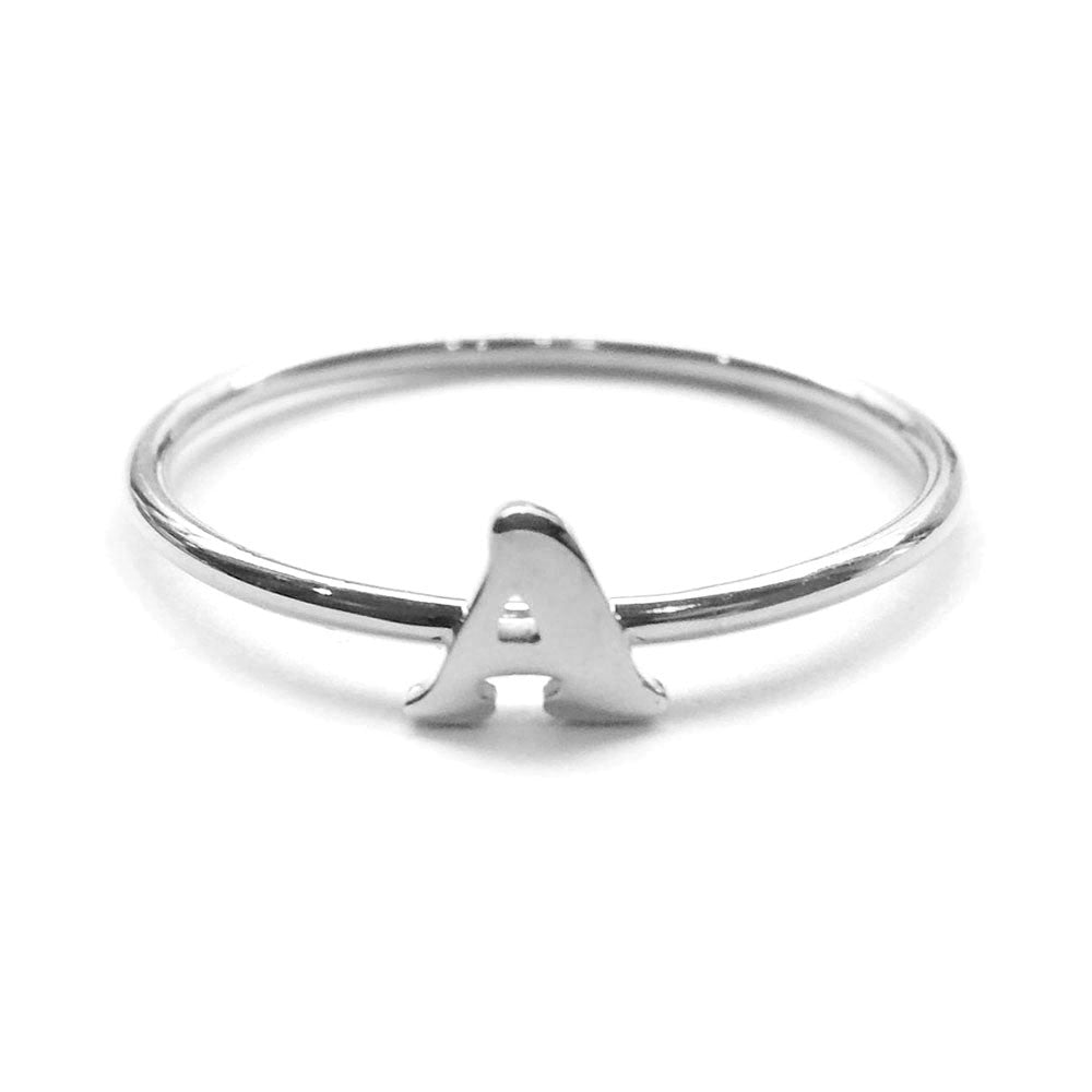 Alphabet Ring A - M (Silver) - Chainless Brain