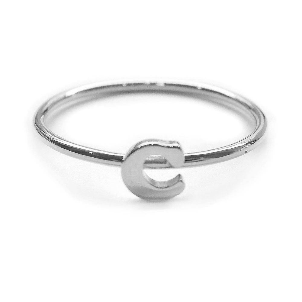 Alphabet Ring A - M (Silver) - Chainless Brain