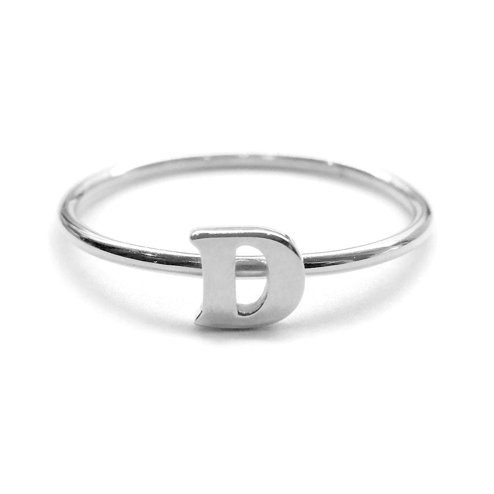 Alphabet Ring A - M (Silver) - Chainless Brain