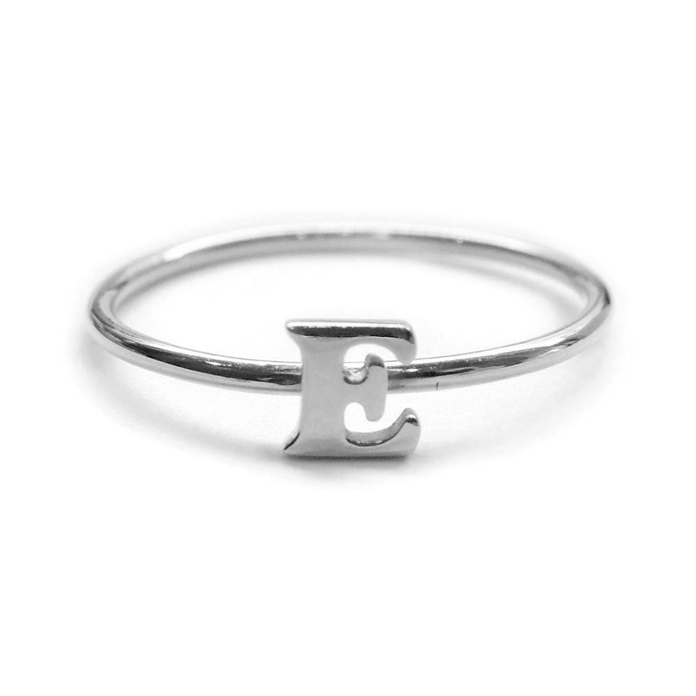 Alphabet Ring A - M (Silver) - Chainless Brain