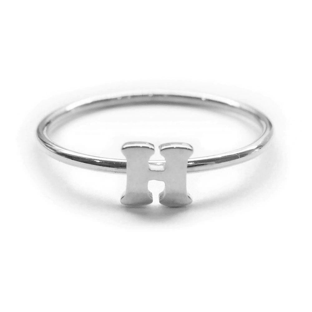 Alphabet Ring A - M (Silver) - Chainless Brain