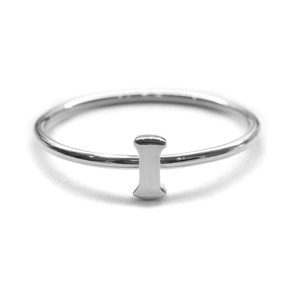 Alphabet Ring A - M (Silver) - Chainless Brain
