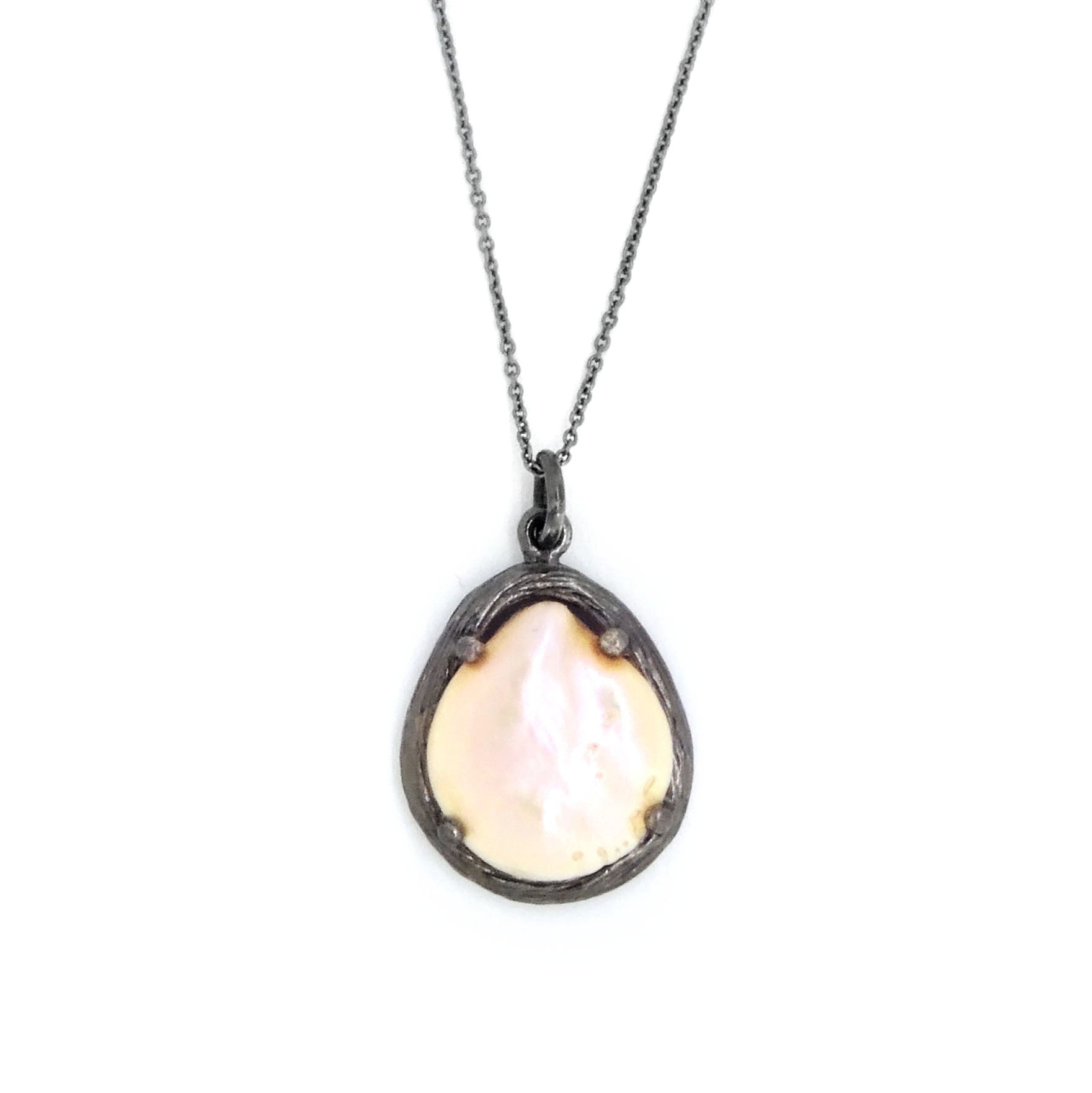Pearl Necklace (Black Silver) - Chainless Brain