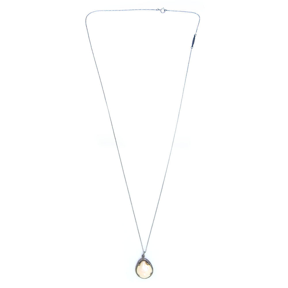 Pearl Necklace (Black Silver) - Chainless Brain