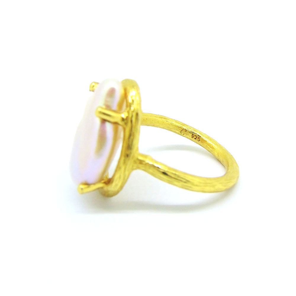 Pearl Ring (Yellow Gold) - Chainless Brain