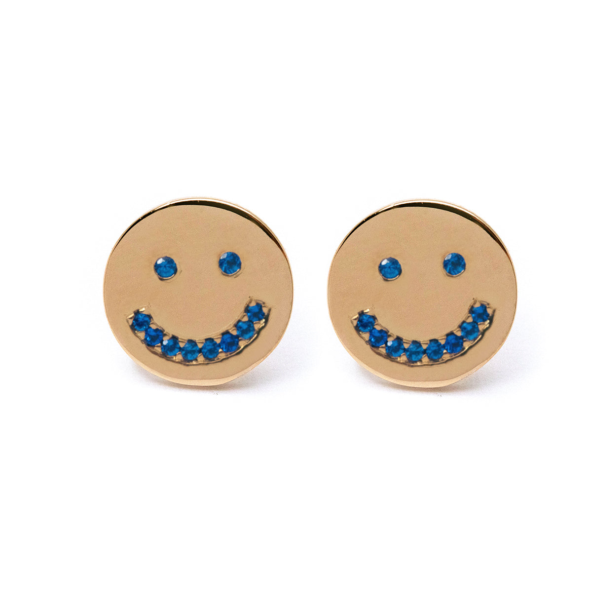 Smiling Face Earrings (Blue) - AELV.CO