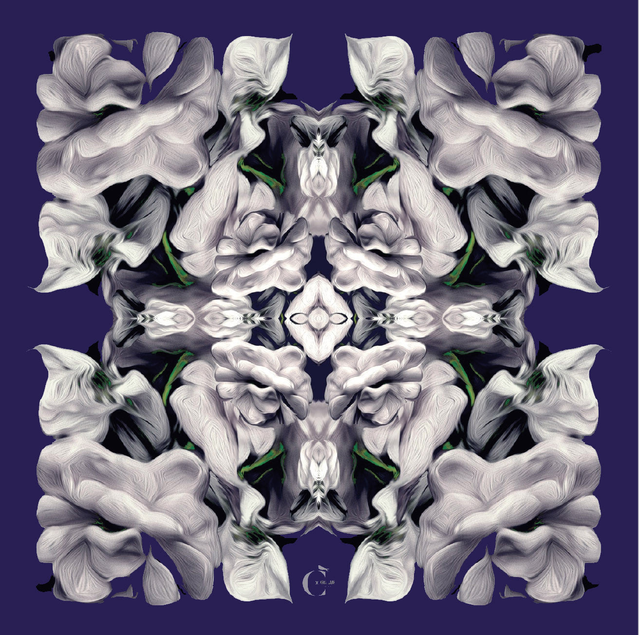 Indigo Petals Scarf - Chainless Brain