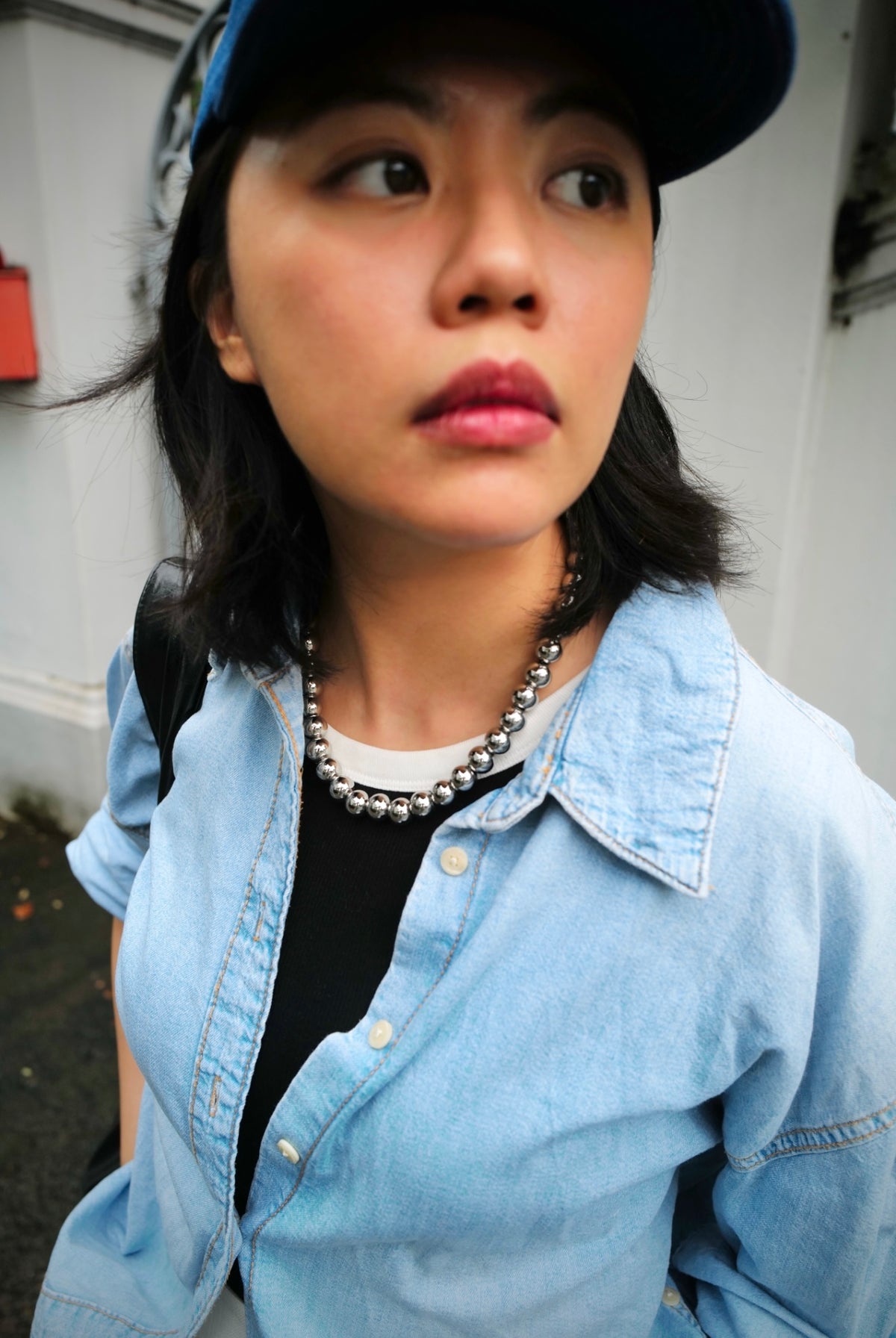Lustre Sphere Necklace (Silver) - AELV.CO