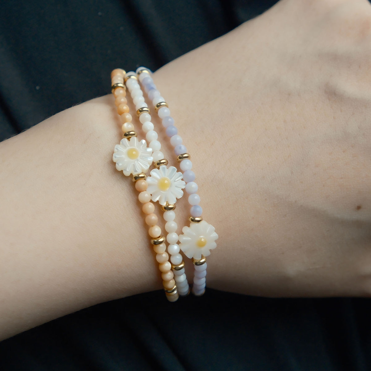 Daisy Lilac Beads Bracelet - AELV.CO