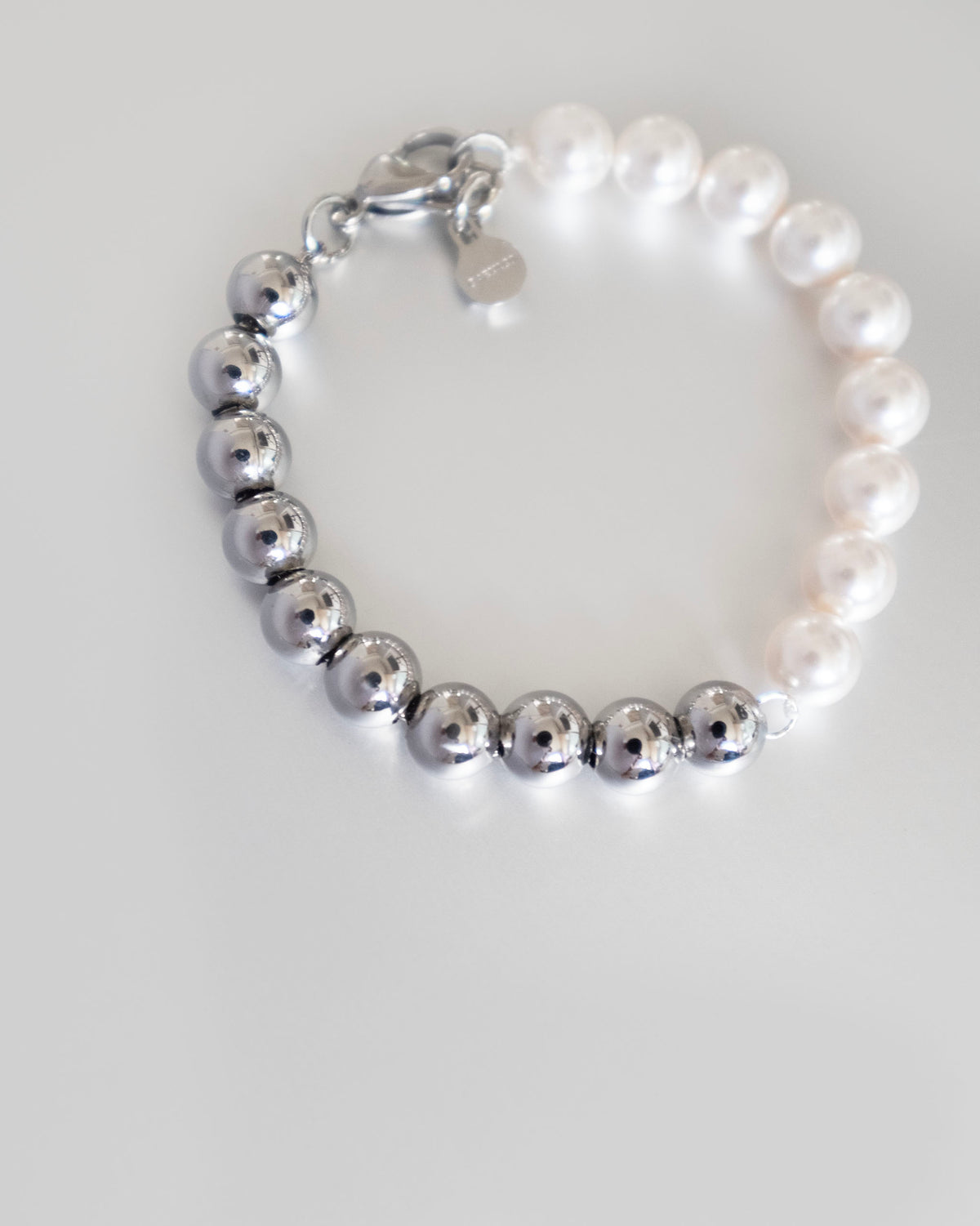 Aurora Orbs Pearl Bracelet (Silver) - AELV.CO