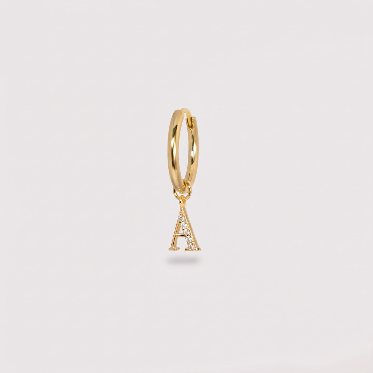 Crystal Alphabet Earring (Gold)