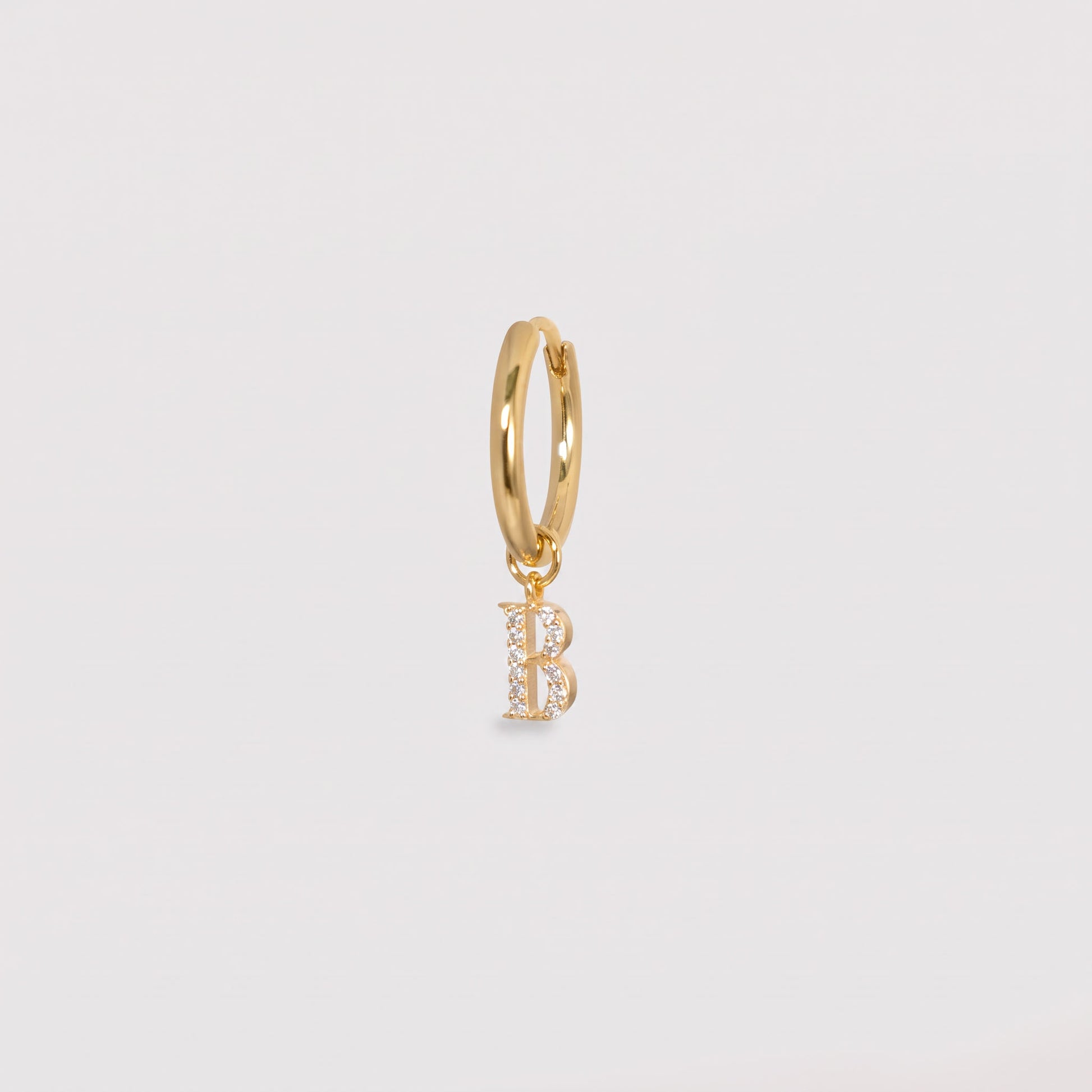 Crystal Alphabet Earring (Gold) - AELV.CO