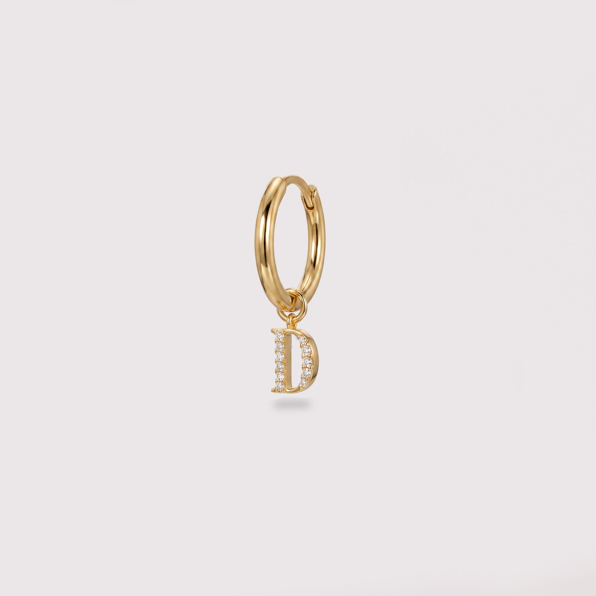 Crystal Alphabet Earring (Gold) - AELV.CO