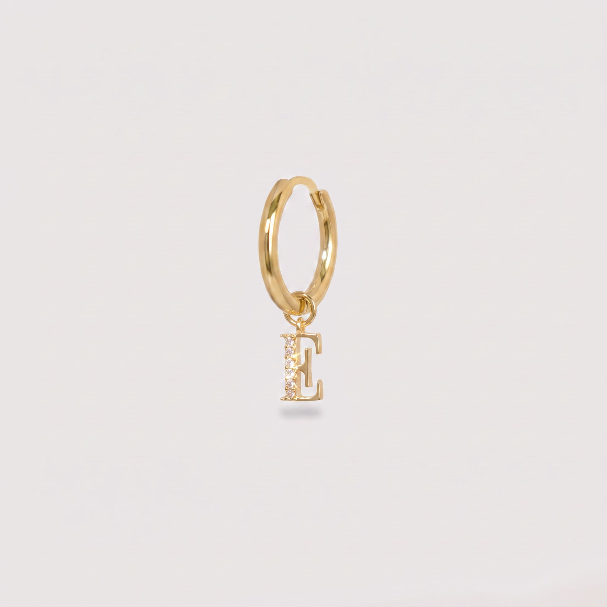 Crystal Alphabet Earring (Gold) - AELV.CO