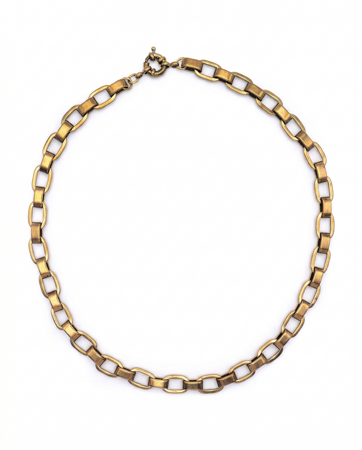 Antique Gold Brass Necklace - AELV.CO
