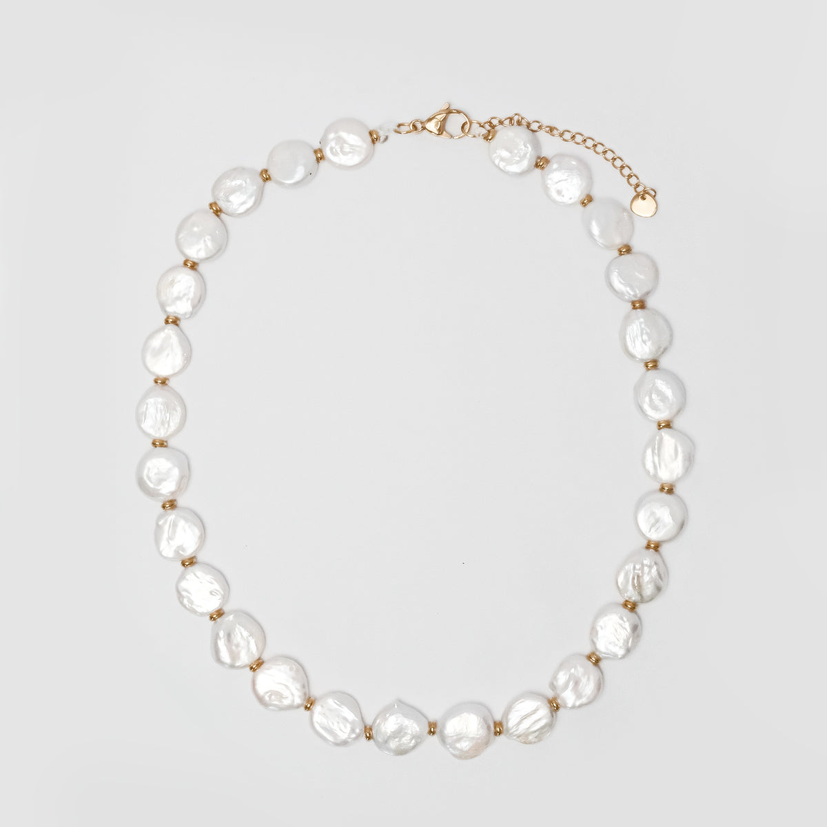 Baroque Button Pearls Necklace - AELV.CO