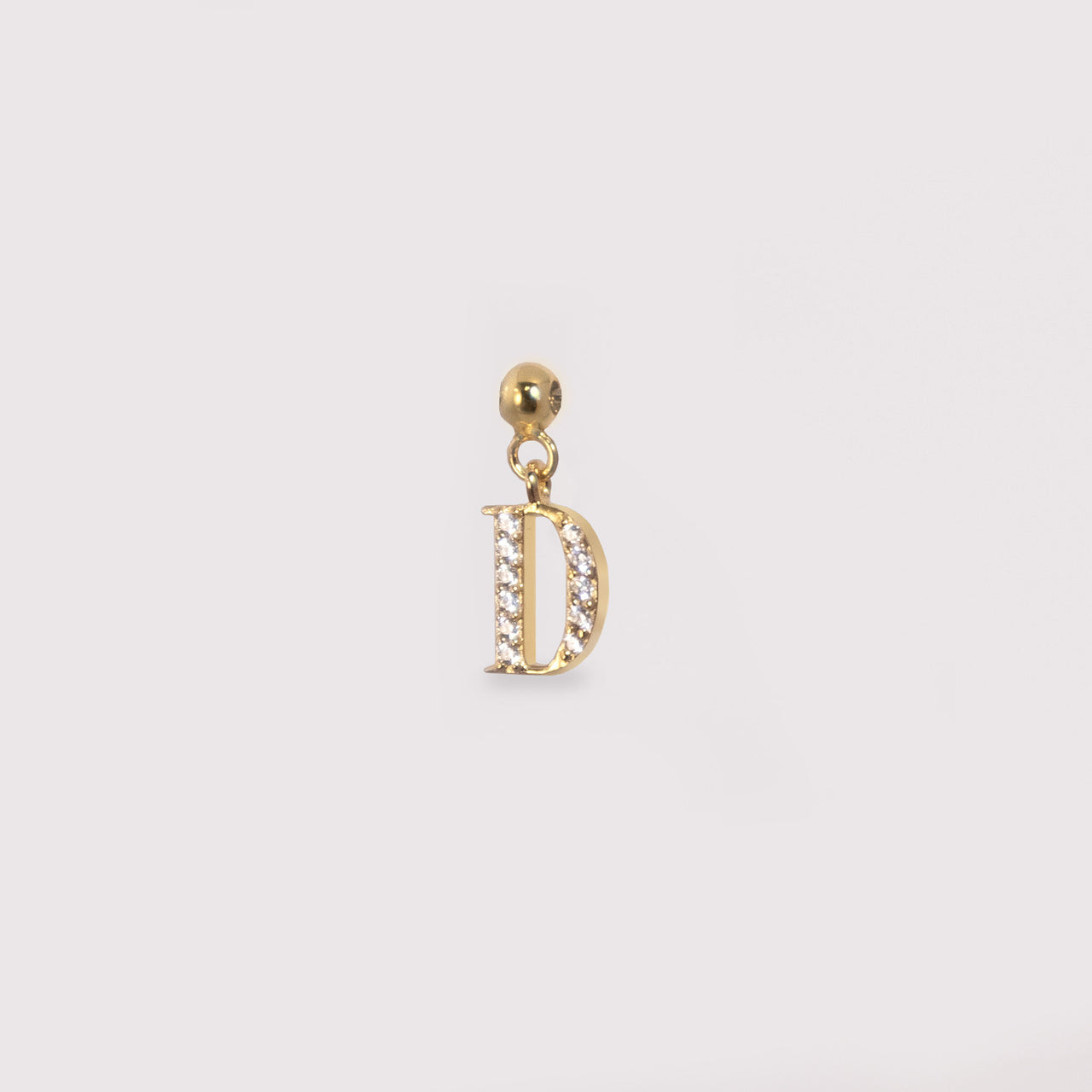 Crystal Alphabet Charm (Gold)