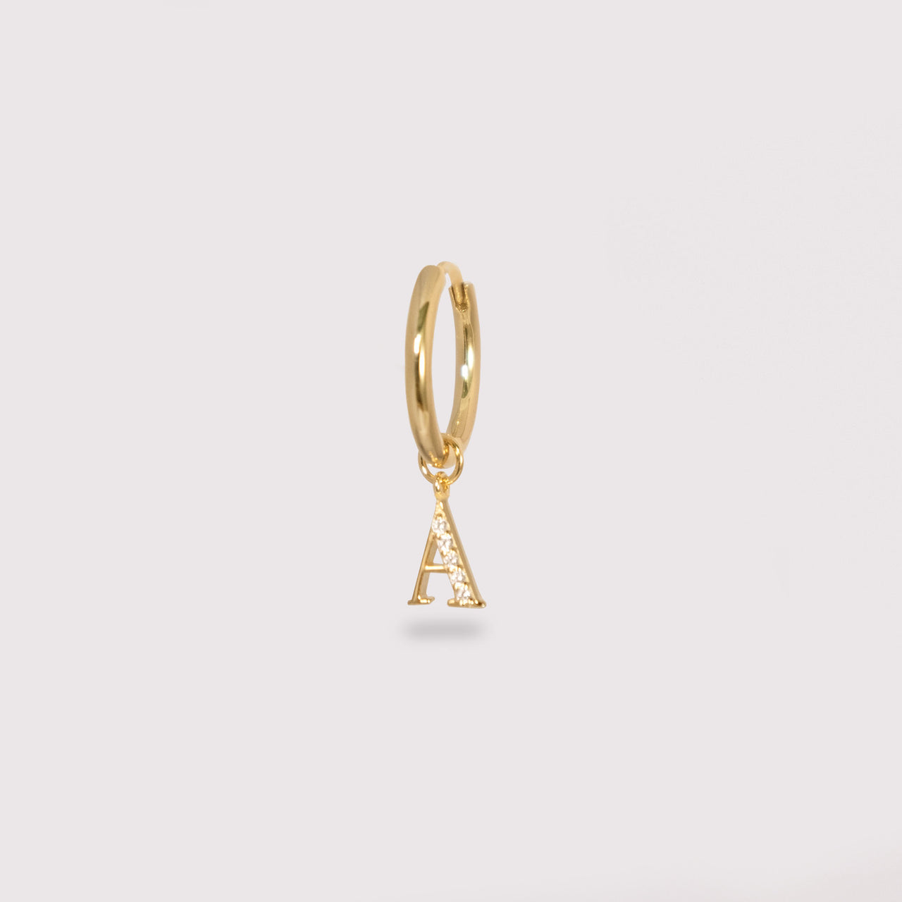 Crystal Alphabet Earring (Gold)