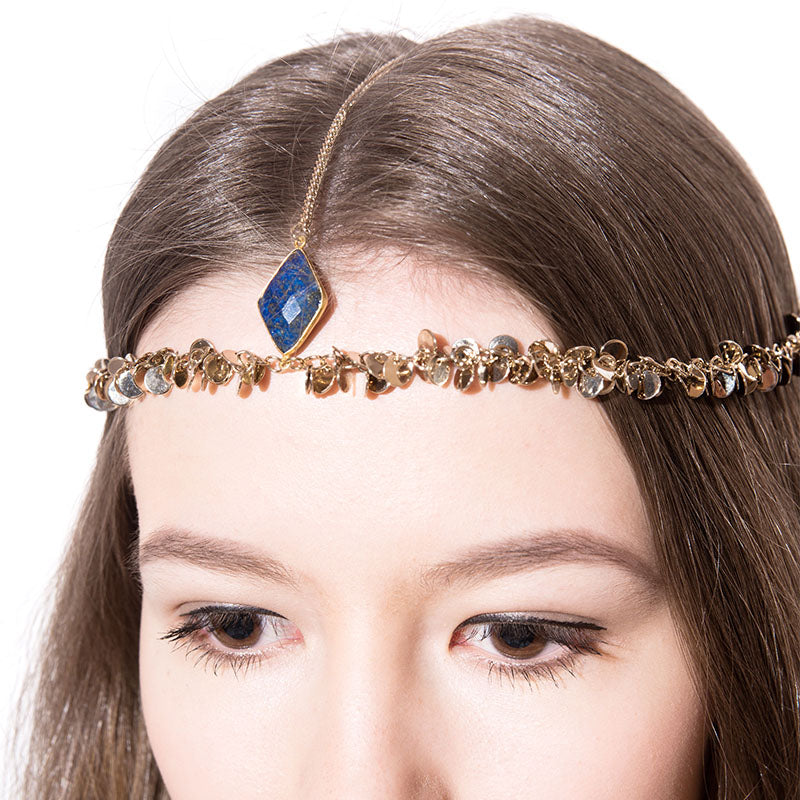 Lapis Lazuli Headpiece - Chainless Brain