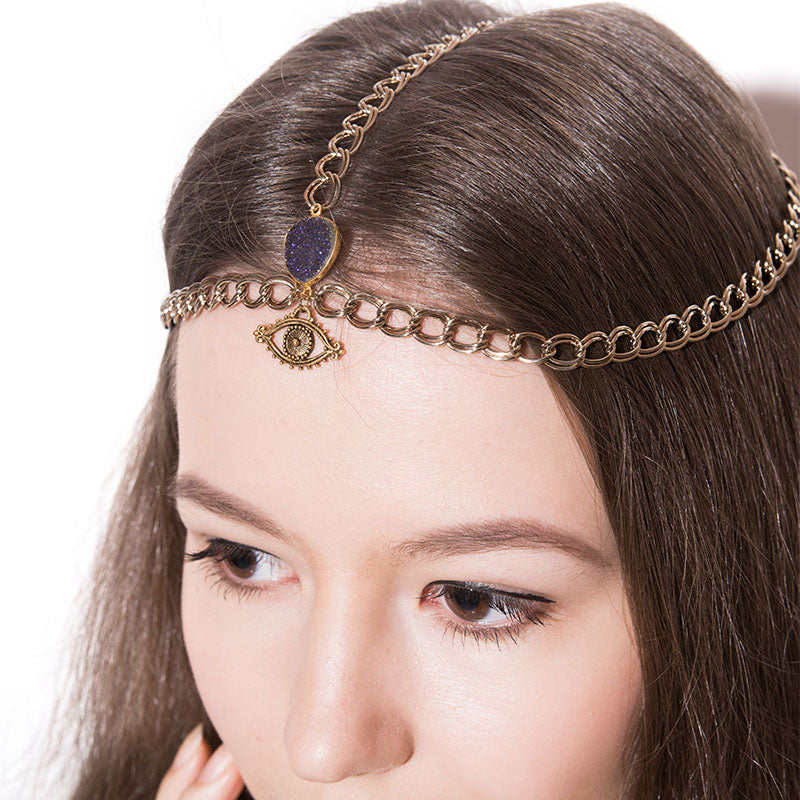 Druzy Quartz Headpiece - Chainless Brain