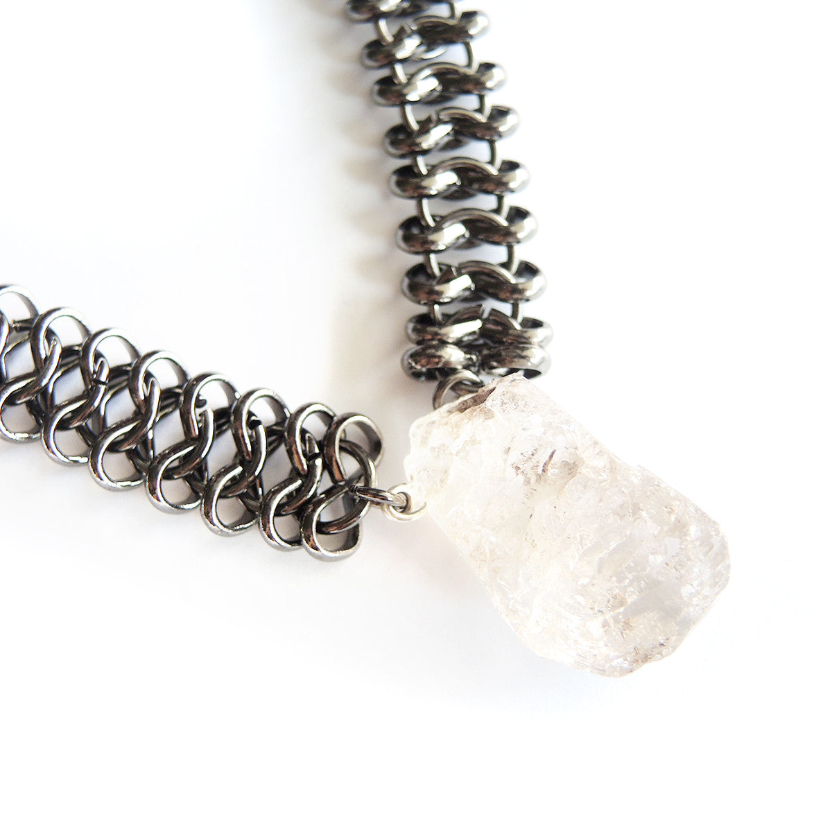 Chunky Herkimer Diamond Necklace - Chainless Brain
